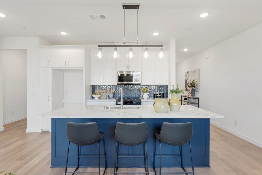 Furnished interior view inside a new home in Woodbridge Townhomes, Wylie (Image 14).