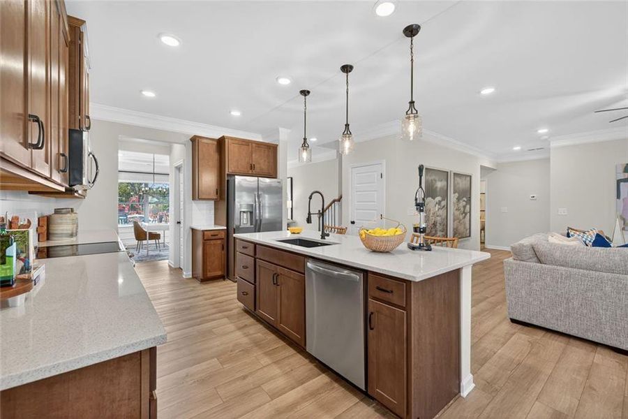 Furnished interior view inside a new home in Allen Manor, Hoschton (Image 38).