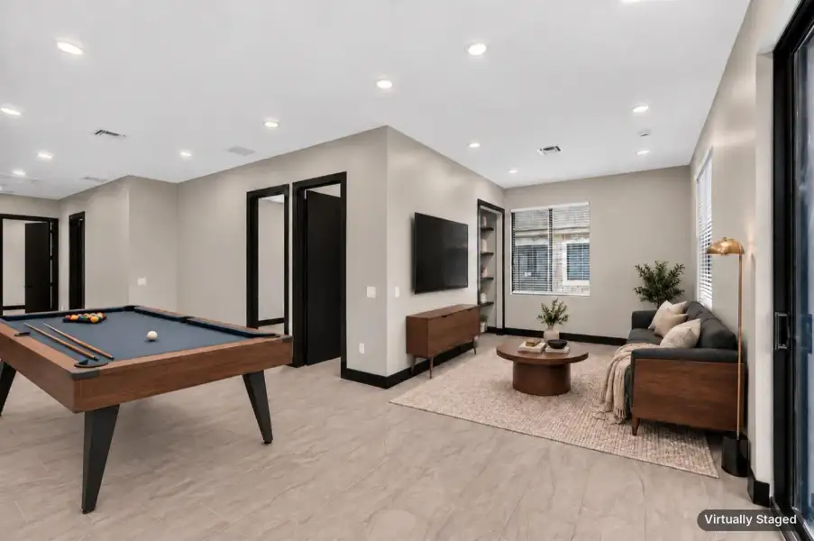 Virtually staged games loft