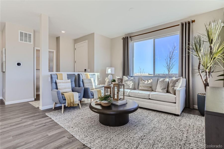Furnished interior view inside a new home in Paired Homes at Alder Creek, Parker (Image 15).