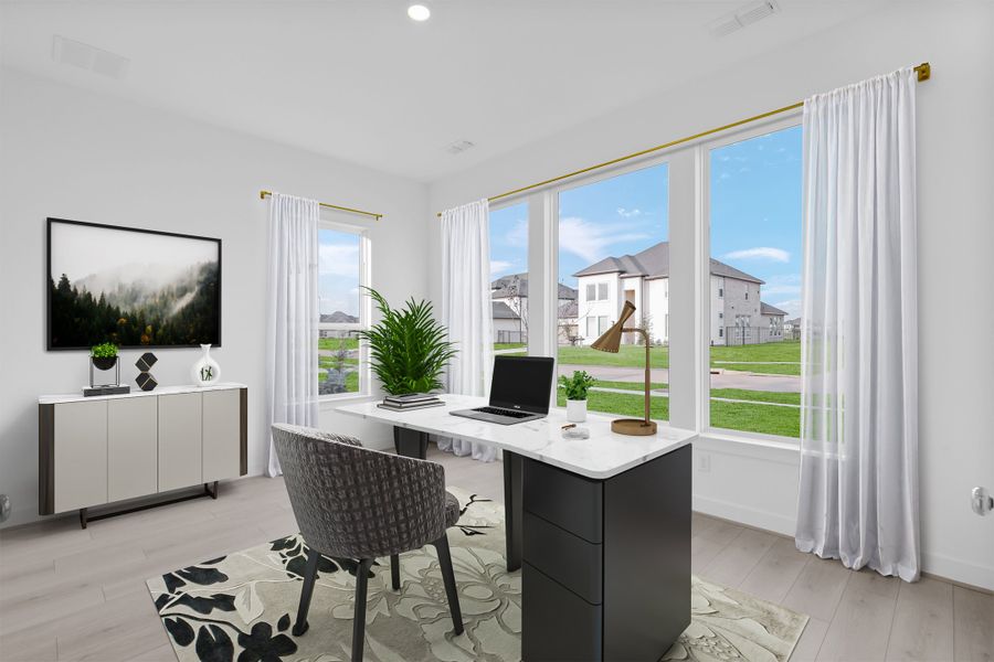 Furnished interior view inside a new home in Avalon at Friendswood 70s, Friendswood (Image 13).