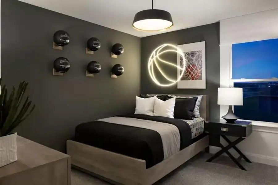 Photo of Pulte model home with same floor plan, not of actual home listed.