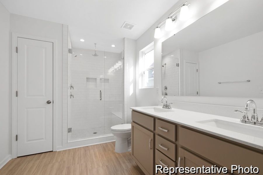 Furnished interior view inside a new home in Morgan Hills, Albemarle (Image 5).