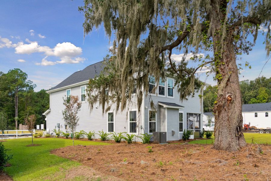 Exterior details and patio area of a home in Sweetgrass Station, Summerville (Image 34). Exterior details and patio area of a home in Sweetgrass Station, Summerville (Image 34).