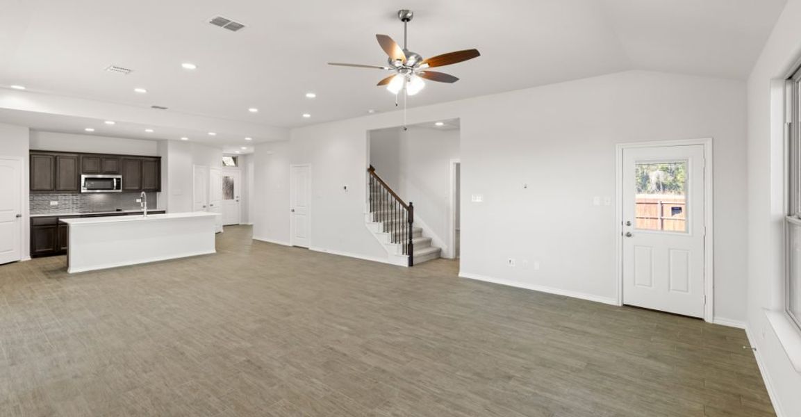 Representative exterior photo of a completed home built from the Raleigh by Impression Homes in Keeneland, Aubrey, TX (Image 11). Representative exterior photo of a completed home built from the Raleigh by Impression Homes in Keeneland, Aubrey, TX (Image 11).