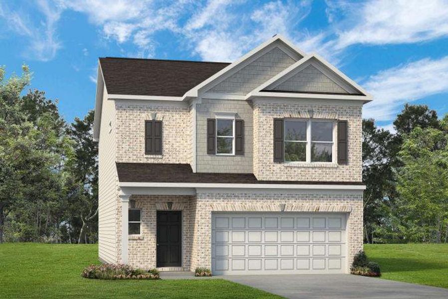 Front exterior of a new home in Sanders Park, Austell, GA, highlighting curb appeal (Image 1). Front exterior of a new home in Sanders Park, Austell, GA, highlighting curb appeal (Image 1).