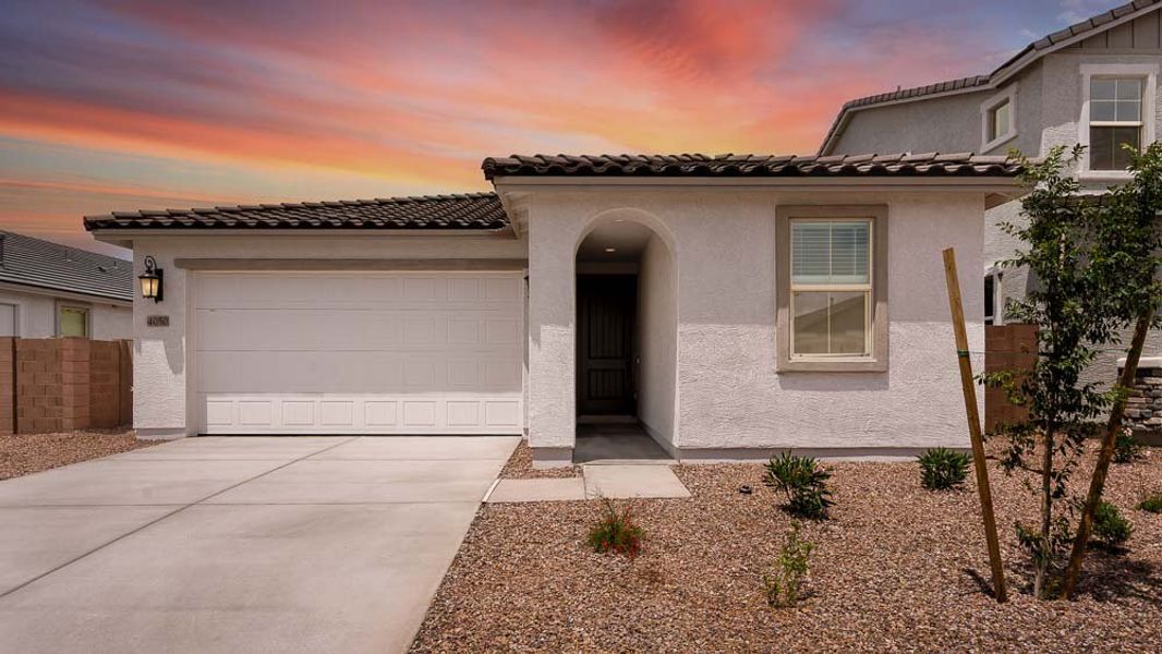 Representative exterior photo of a completed home built from the Sandstone by Taylor Morrison in Combs Ranch Discovery Collection, San Tan Valley, AZ (Image 20). Representative exterior photo of a completed home built from the Sandstone by Taylor Morrison in Combs Ranch Discovery Collection, San Tan Valley, AZ (Image 20).