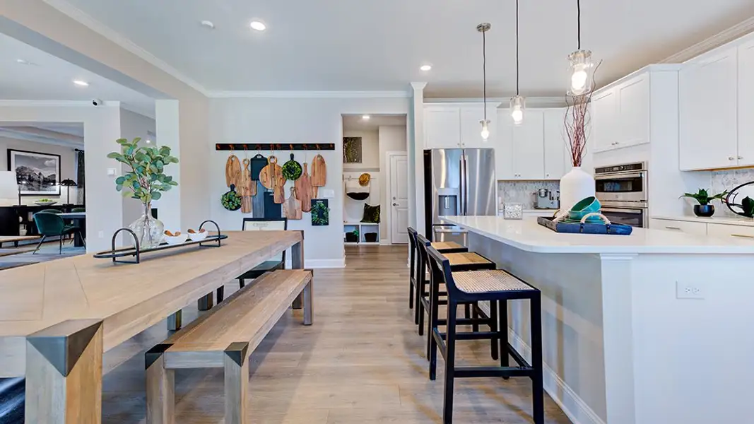 Furnished interior view inside a new home in Bridgeberry, Holly Springs (Image 4).