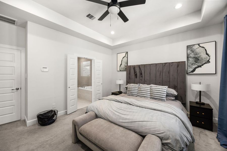 Furnished interior view inside a new home in The Corner At Buffalo Pointe, Houston (Image 30).