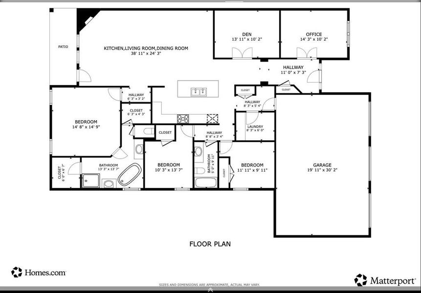 2D floor plan layout of this home in Heath Golf and Yacht, Heath, TX (Image 5).