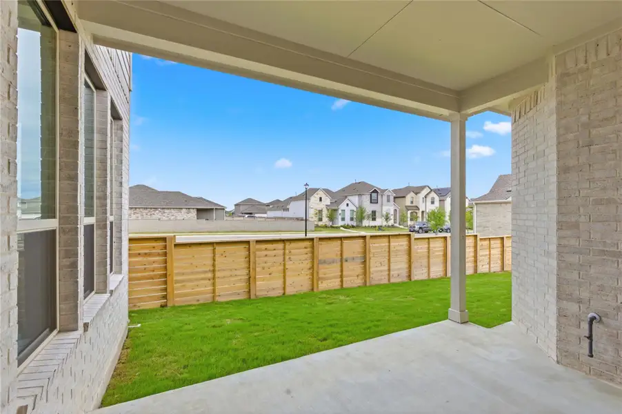 Exterior details and patio area of a home in Flora, Hutto (Image 3).