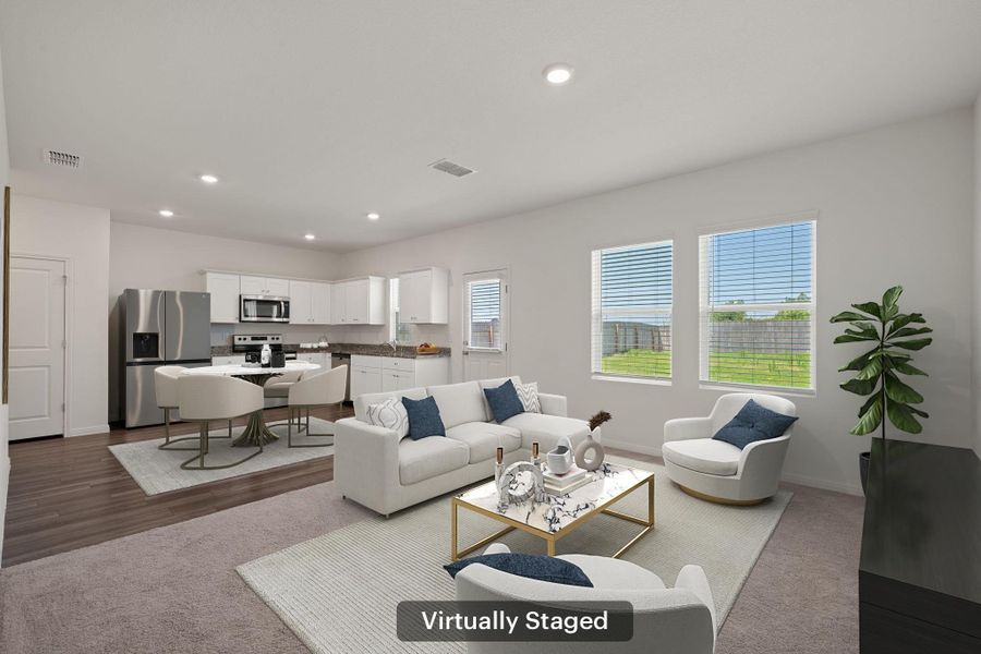 Furnished interior view inside a new home in Cottonwood Farms, Hutto (Image 7). Furnished interior view inside a new home in Cottonwood Farms, Hutto (Image 7).