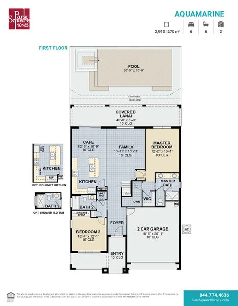 2D floor plan layout for the Aquamarine by Park Square Residential in Elevated at Sonoma Resort, Kissimmee, FL (Image 2). 2D floor plan layout for the Aquamarine by Park Square Residential in Elevated at Sonoma Resort, Kissimmee, FL (Image 2).