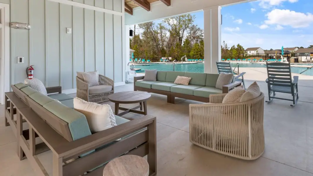 Exterior details and patio area of a home in Magnolia Ridge at Blake Farm, Wilmington (Image 20).