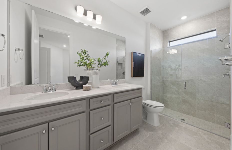 Owner's bathroom with designer finishes