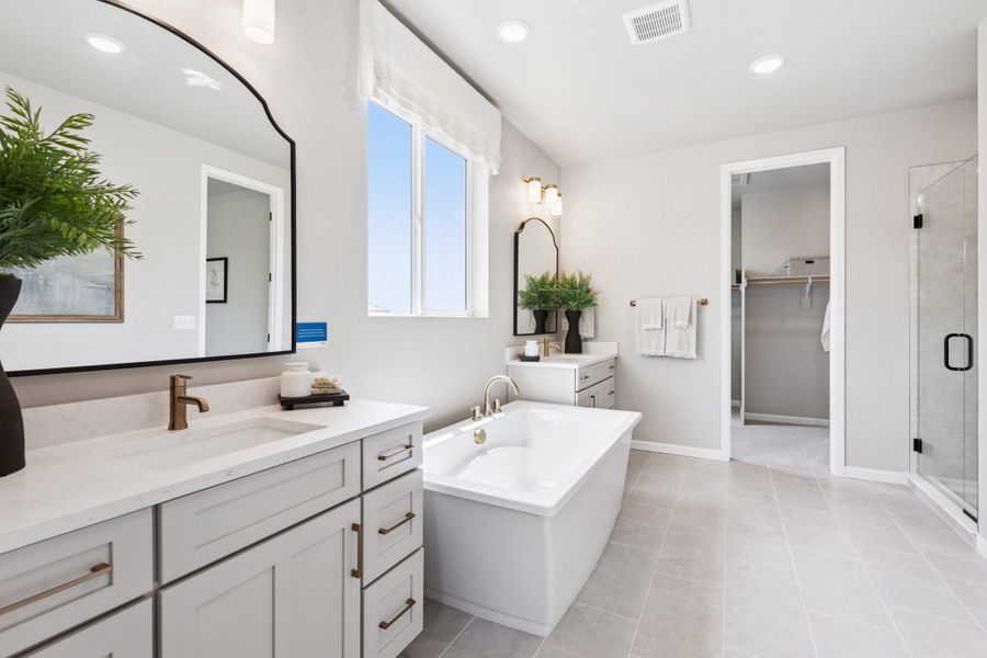 Representative furnished interior of a home built from the Silverton by Landsea Homes in Highlands Preserve, Mead (Image 57).