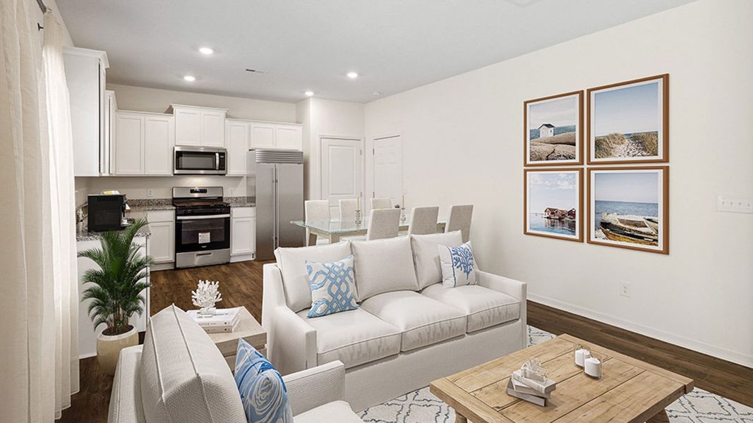 Representative furnished interior of a home built from the Bennet by D.R. Horton in The Hideaway at Fox Meadows, Bluff City (Image 6).