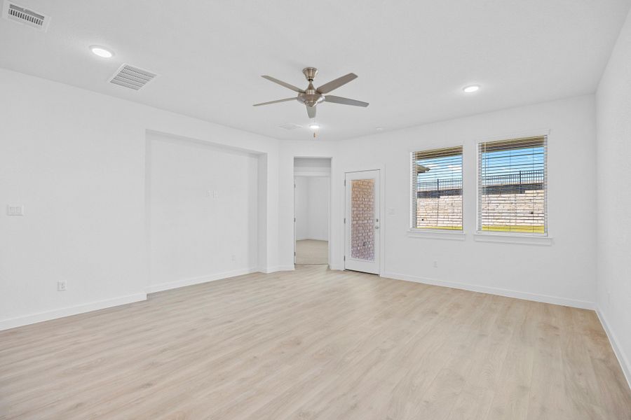 Living Room in the Oak home plan by Trophy Signature Homes – REPRESENTATIVE PHOTO Living Room in the Oak home plan by Trophy Signature Homes – REPRESENTATIVE PHOTO