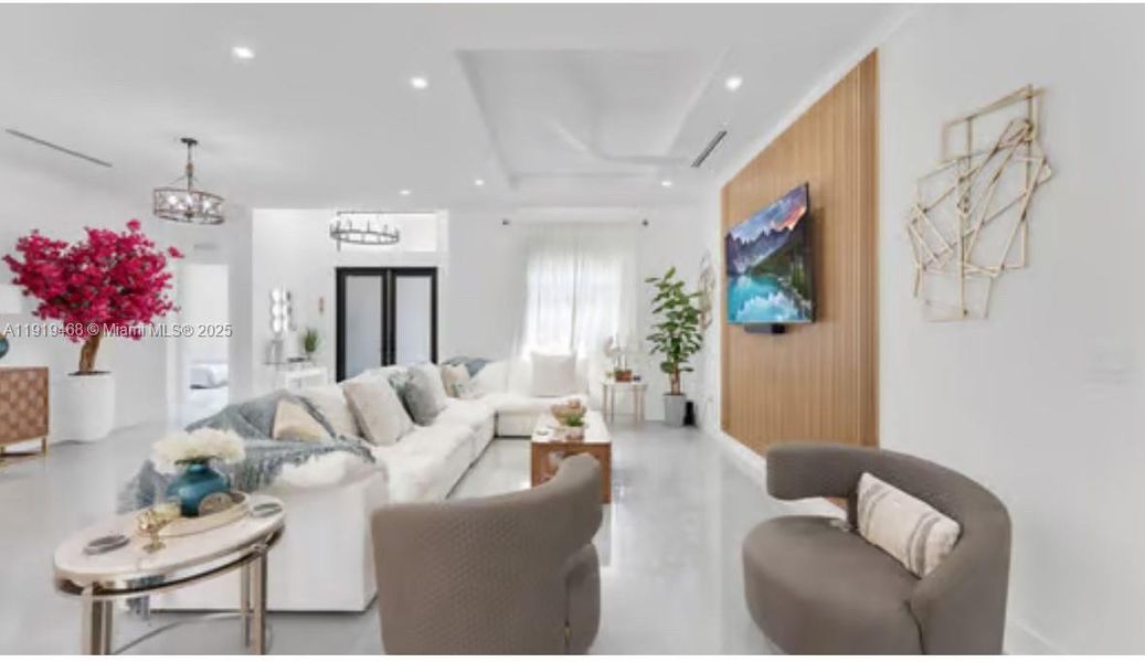 Furnished interior view inside a new home in , Miami (Image 11).