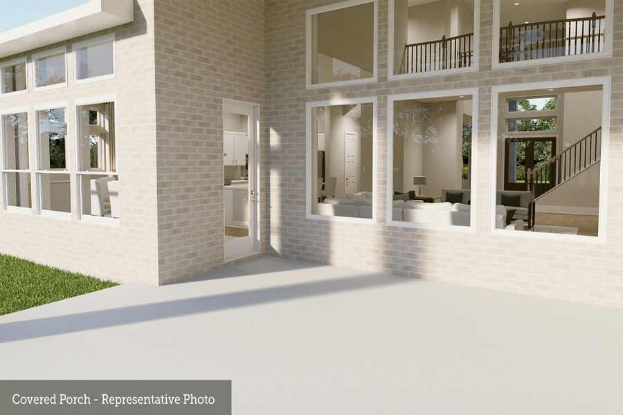 Representative exterior details of a home built from the The Miranda by David Weekley Homes in Briarley, Montgomery (Image 3). Representative exterior details of a home built from the The Miranda by David Weekley Homes in Briarley, Montgomery (Image 3).