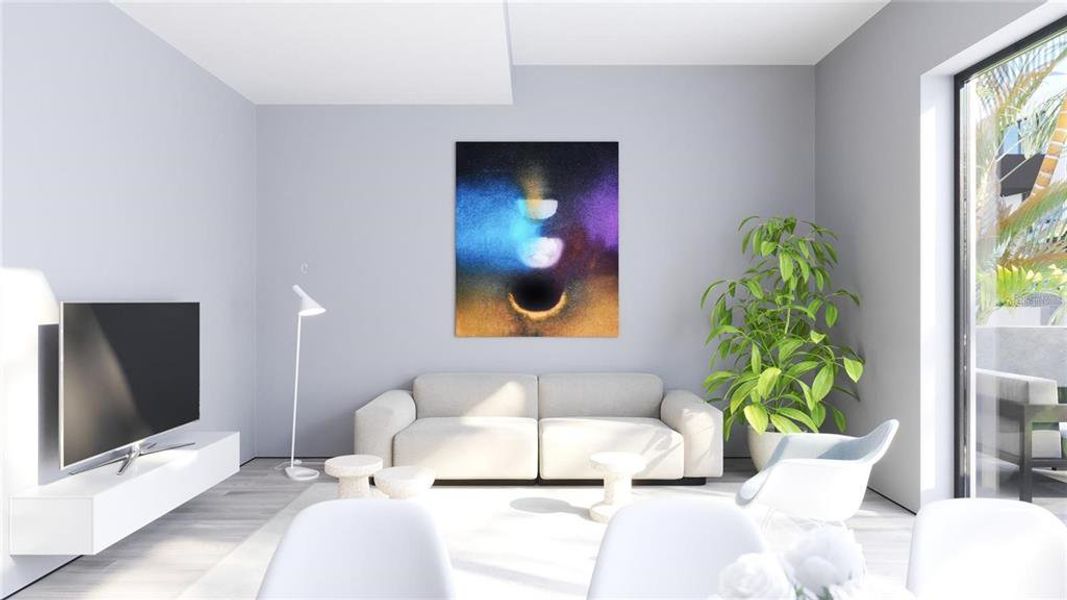 Furnished interior in a model home at Bath and Racquet Residences and Club in Sarasota (Image 5).