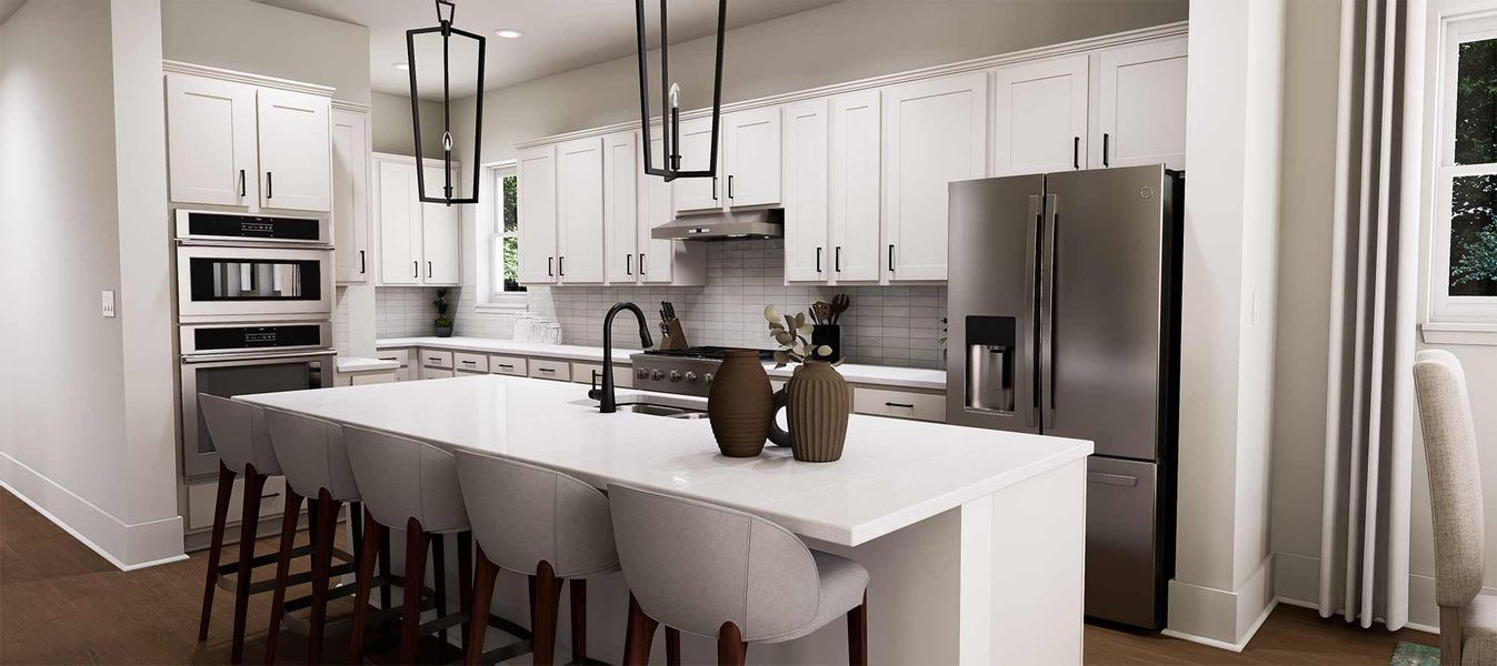 Representative furnished interior of a home built from the The Larkspur by David Weekley Homes in Meridiana 55' Homesites, Manvel (Image 3). Representative furnished interior of a home built from the The Larkspur by David Weekley Homes in Meridiana 55' Homesites, Manvel (Image 3).