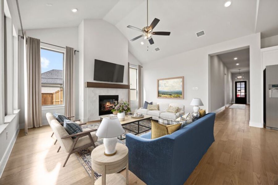 Furnished interior view inside a new home in Chatham Reserve, Providence Village (Image 4). Furnished interior view inside a new home in Chatham Reserve, Providence Village (Image 4).