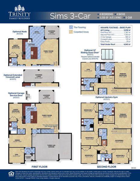 Sims 3-car floor plan