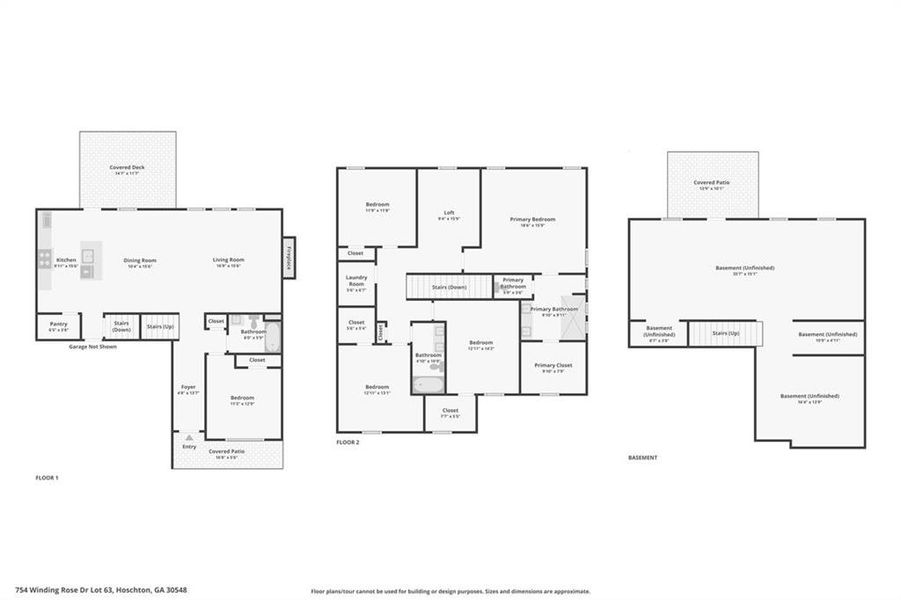 2D floor plan layout of this home in Rosewood Lake Estates, Hoschton, GA (Image 5).