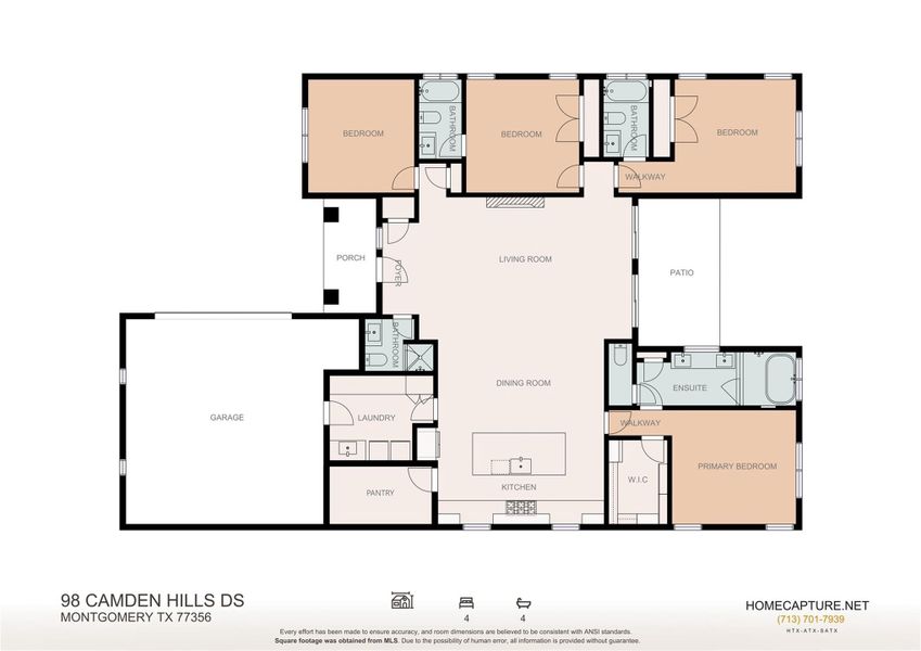 2D floor plan layout of this home in , Montgomery, TX (Image 5). 2D floor plan layout of this home in , Montgomery, TX (Image 5).