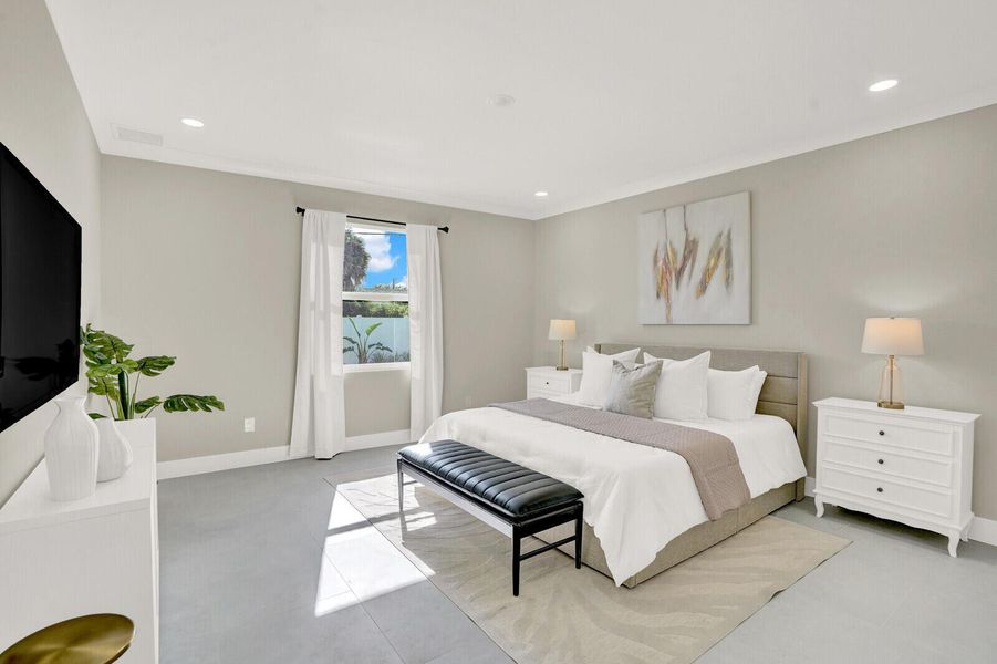 Furnished interior view inside a new home in , Delray Beach (Image 11). Furnished interior view inside a new home in , Delray Beach (Image 11).