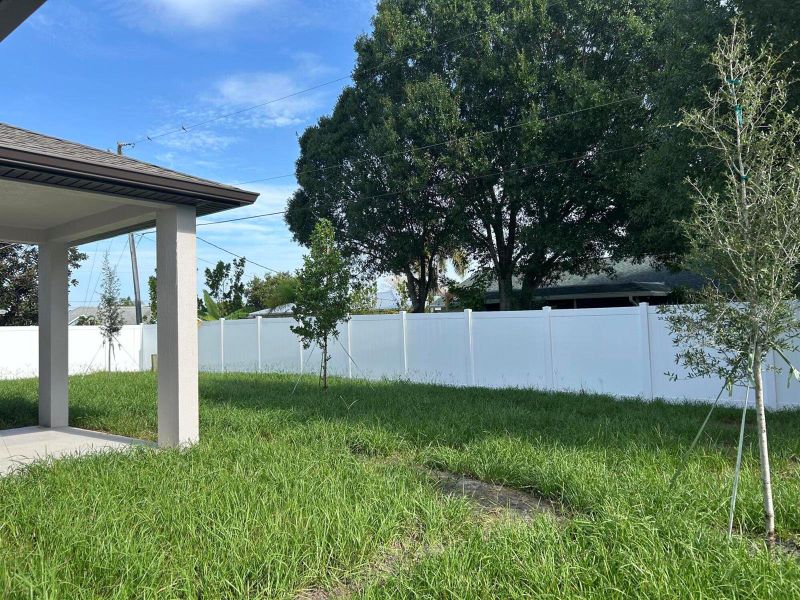 New fence added to backyard
