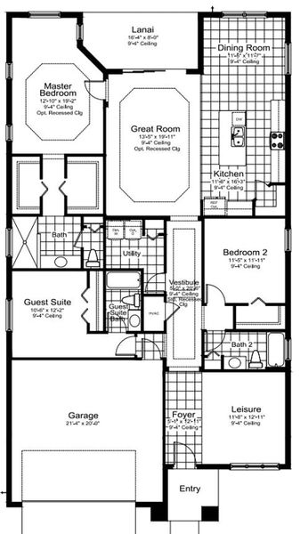 2D floor plan layout of this home in Windward, Lakewood Ranch, FL (Image 5). 2D floor plan layout of this home in Windward, Lakewood Ranch, FL (Image 5).