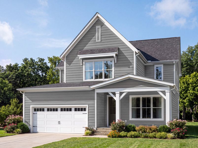 Front exterior of a new home in Ponder, Wendell, NC, highlighting curb appeal (Image 1). Front exterior of a new home in Ponder, Wendell, NC, highlighting curb appeal (Image 1).