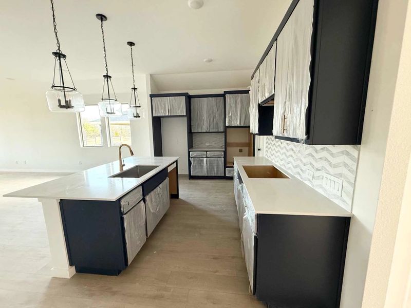 Kitchen Construction Progress featuring the Sapphire Collection