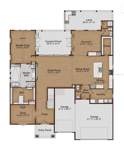2D floor plan layout of this home in Laureate Village, Newberry, FL (Image 3). 2D floor plan layout of this home in Laureate Village, Newberry, FL (Image 3).