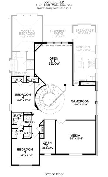 2D floor plan layout for the The Cooper by Landon Homes in Impression 55s, Frisco, TX (Image 4). 2D floor plan layout for the The Cooper by Landon Homes in Impression 55s, Frisco, TX (Image 4).