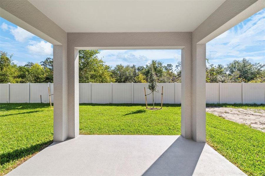 Exterior details and patio area of a home in Preservation Pointe, Davenport (Image 2).
