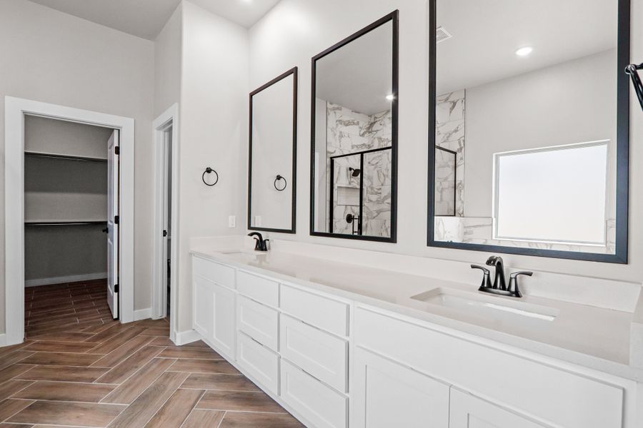 Representative furnished interior of a home built from the Torrey Pines by LEH. Homes in Verdancia, El Paso (Image 12).