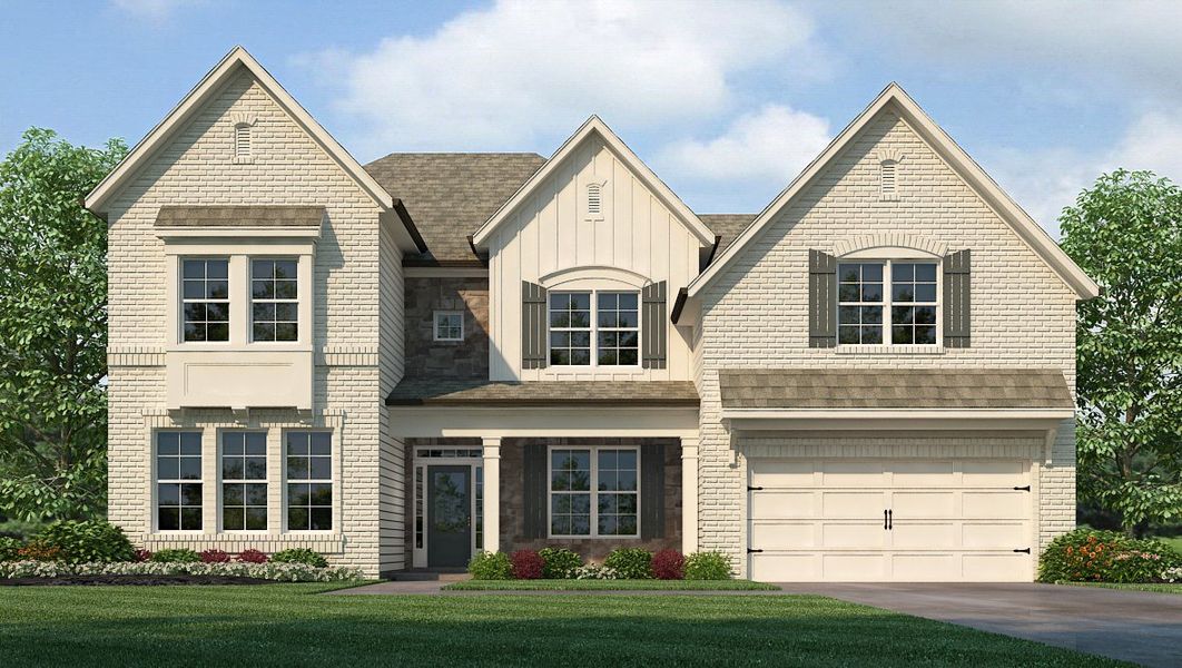 Representative exterior photo of a completed home built from the Sonoma by D.R. Horton in Thalley Creek Estates, Cumming, GA (Image 2).