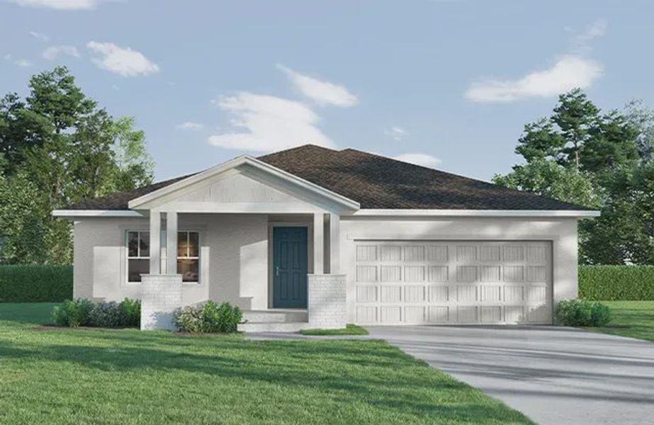 Front exterior of a new home in Seaflower, Bradenton, FL, highlighting curb appeal (Image 1). Front exterior of a new home in Seaflower, Bradenton, FL, highlighting curb appeal (Image 1).