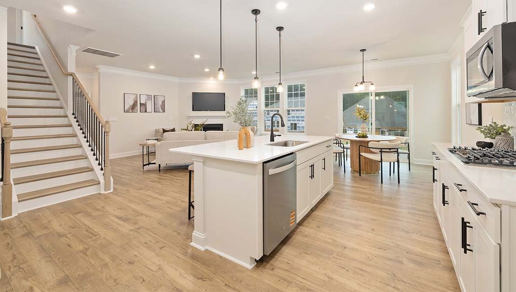 Furnished interior view inside a new home in Falls Cove, Troutman (Image 5).
