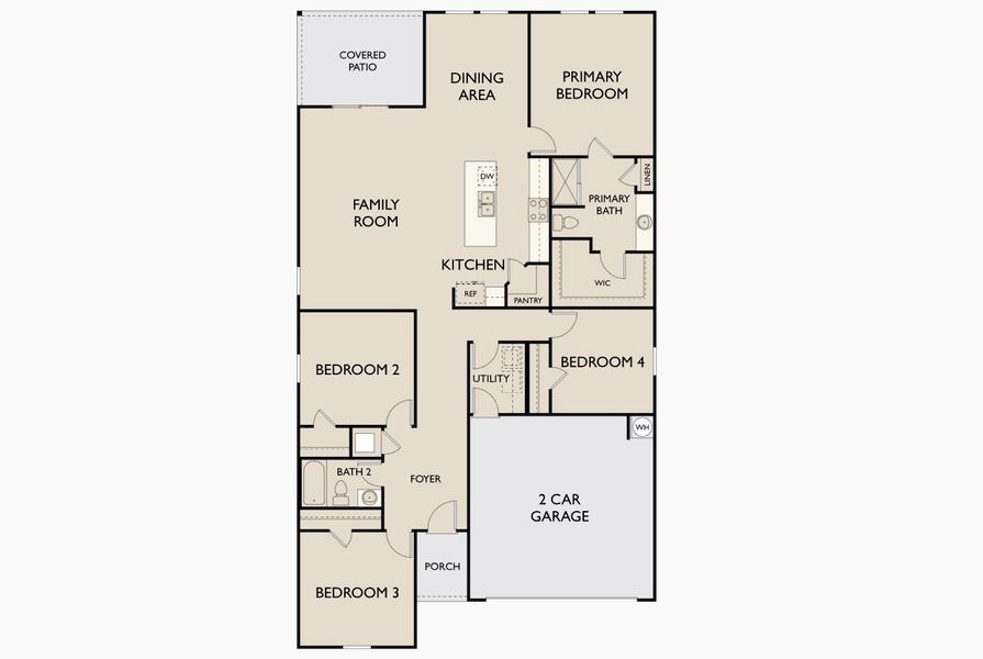 2D floor plan layout for the Equinox by Starlight Homes in Brookshire at Legacy Hills, Celina, TX (Image 3). 2D floor plan layout for the Equinox by Starlight Homes in Brookshire at Legacy Hills, Celina, TX (Image 3).