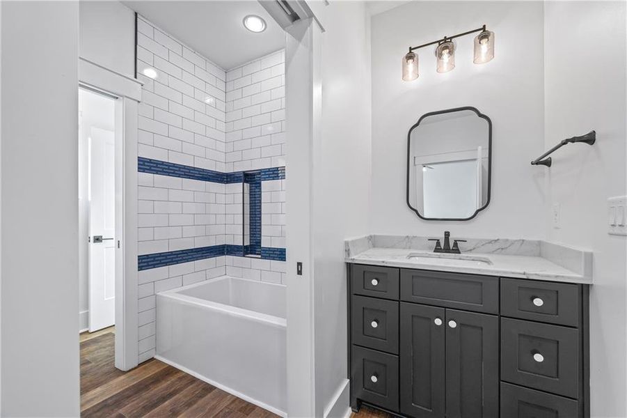 Furnished interior view inside a new home in , Flowery Branch (Image 75).