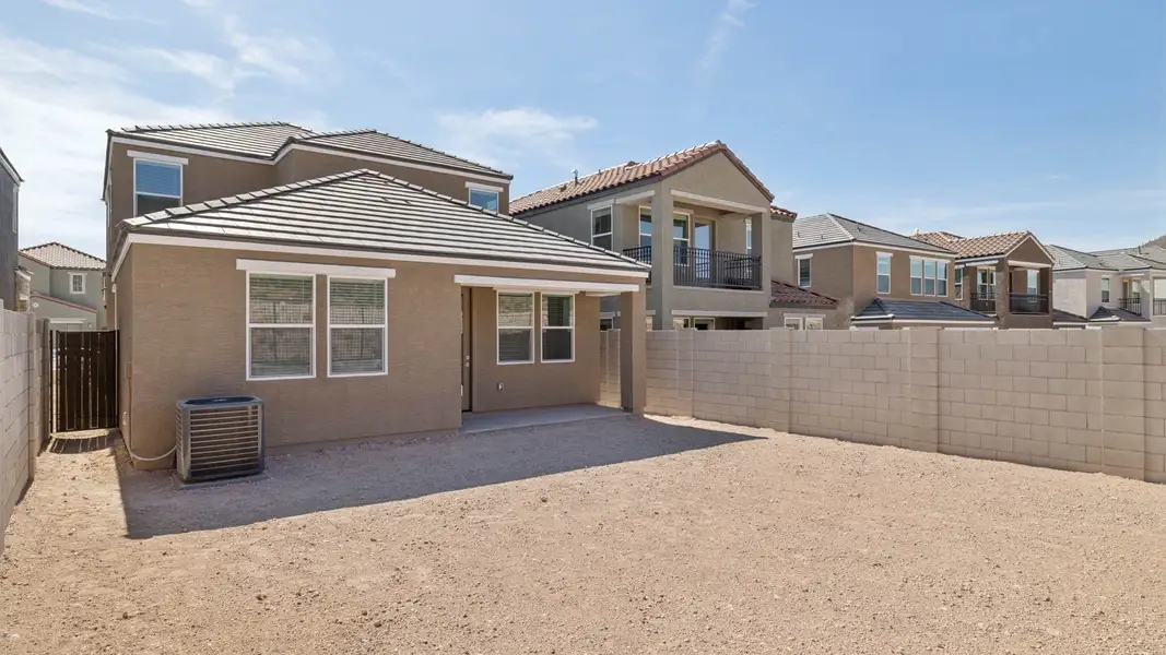 Exterior details and patio area of a home in The Buttes at Mystic, Peoria (Image 2).