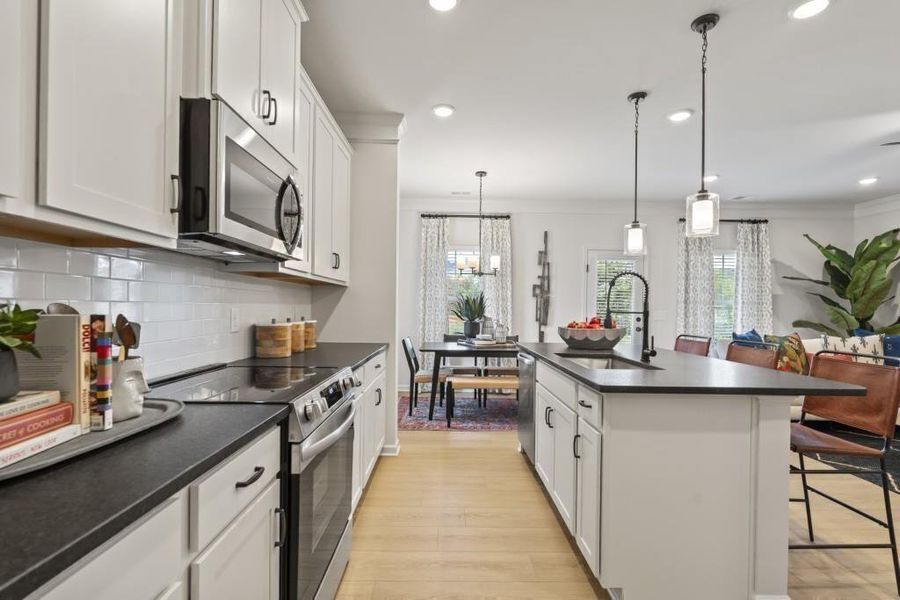 Furnished interior view inside a new home in Summit at Gateway, Jasper (Image 11). Furnished interior view inside a new home in Summit at Gateway, Jasper (Image 11).