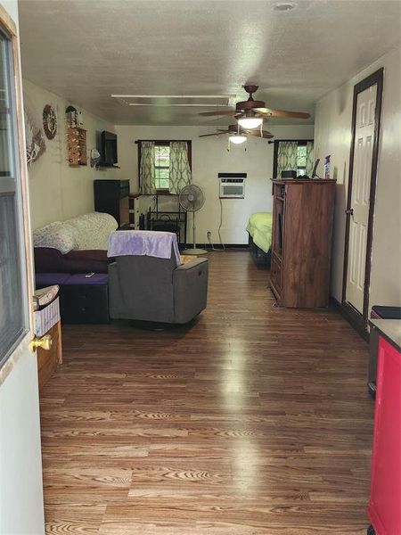 This is open area of the apartment above the garage. This is open area of the apartment above the garage.