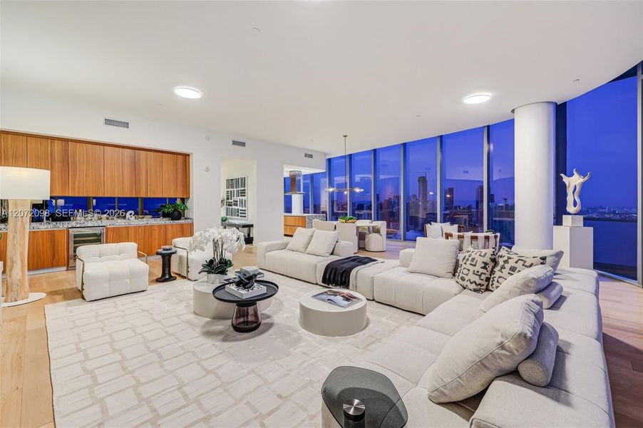 Furnished interior view inside a new home in , Miami (Image 20).