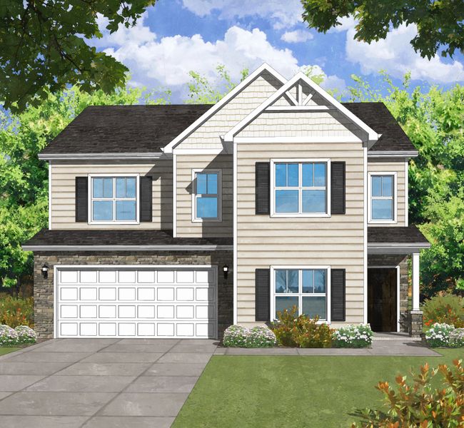 Representative rendering of the exterior for the Ludington by Center Park Homes (Image 16).