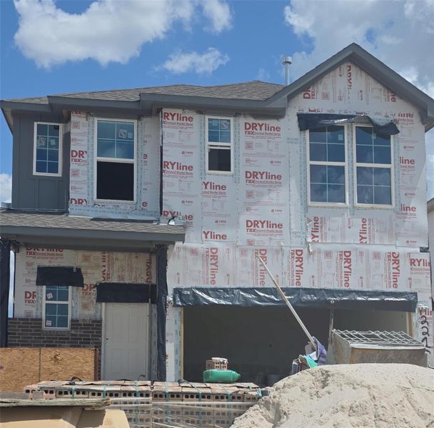 In-progress construction of a new home in Creekland Village at Bridgeland, Cypress, TX (Image 20).